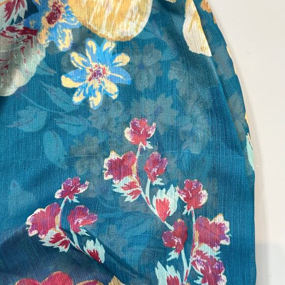 Free People Intimately Wanderlust Floral Print Bodysuit in Blue Jade Combo - Picture 11 of 11